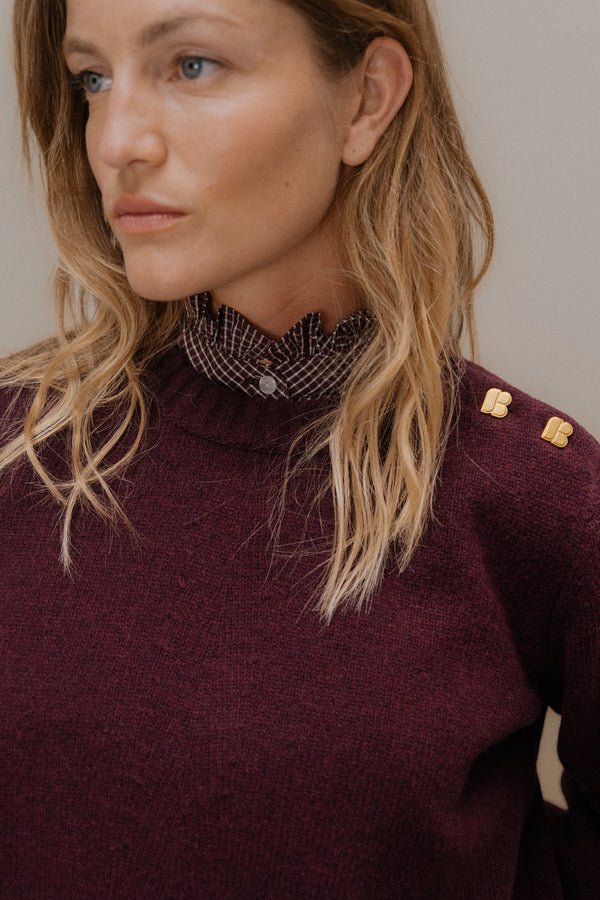Pull Cécile bordeaux