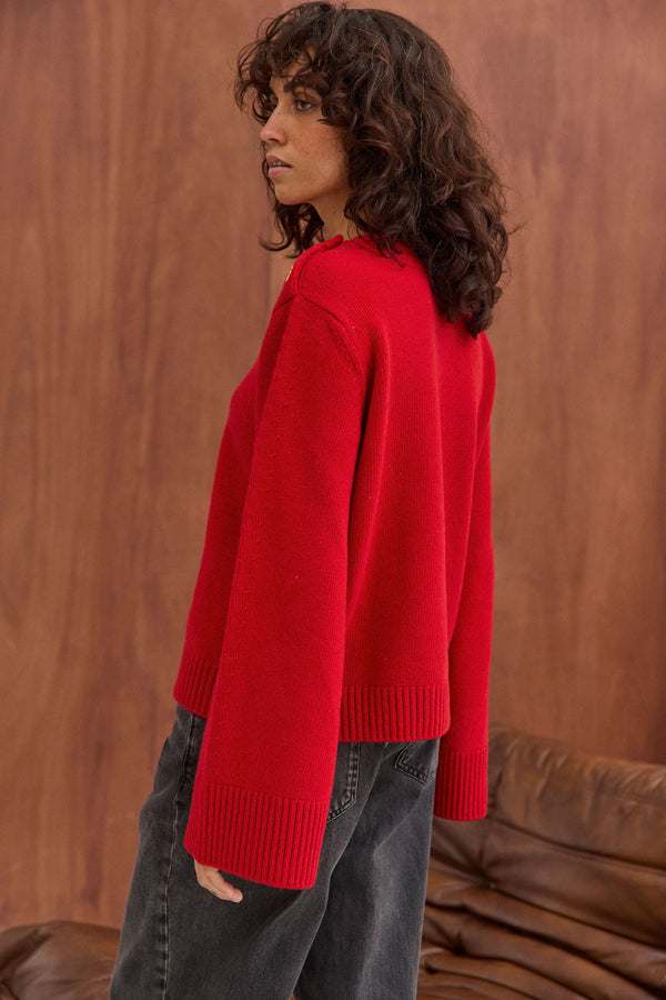 Pull Cécile rouge