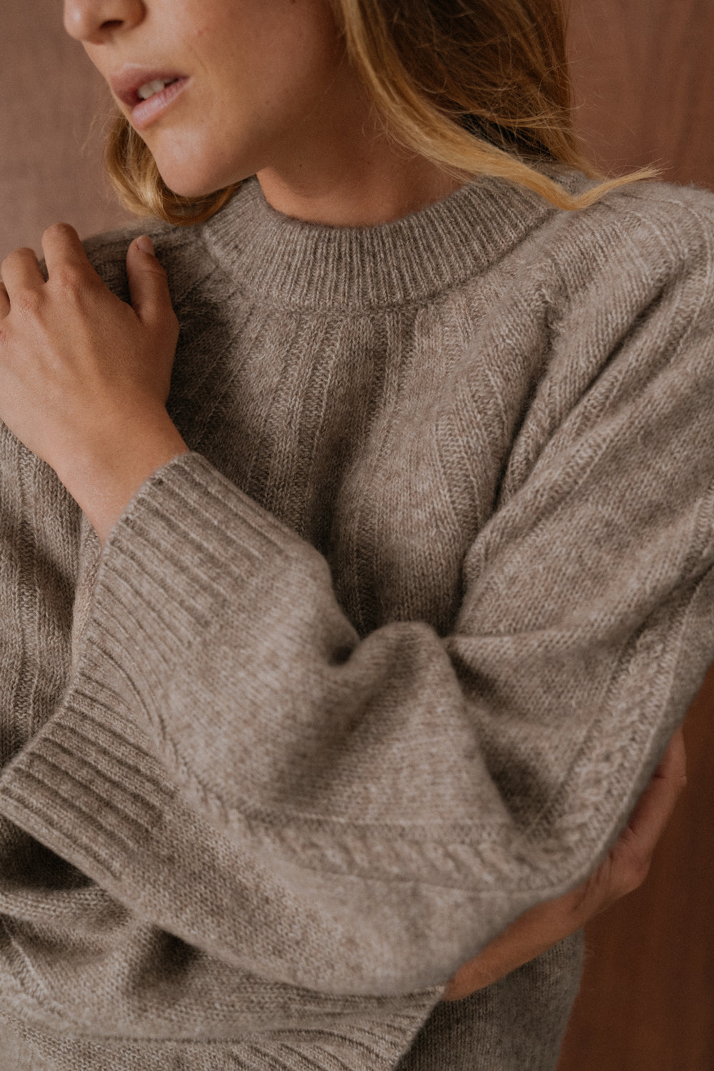 Cléa jumper in beige marl