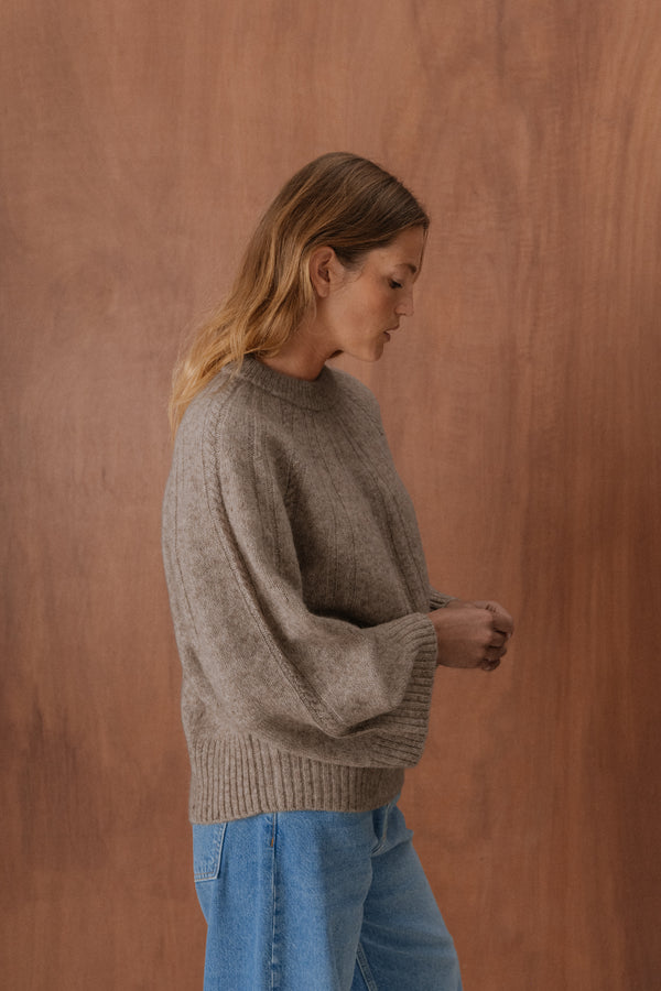 Pull Cléa beige chiné