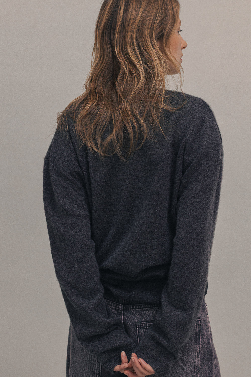 Clotaire dark marl grey jumper