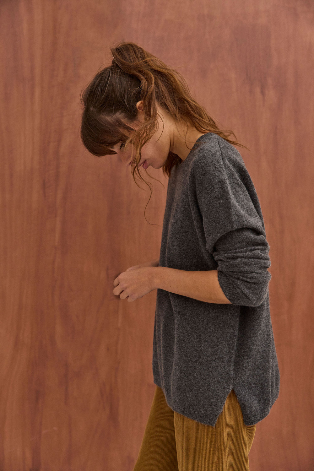 Pull Clotaire gris chiné foncé