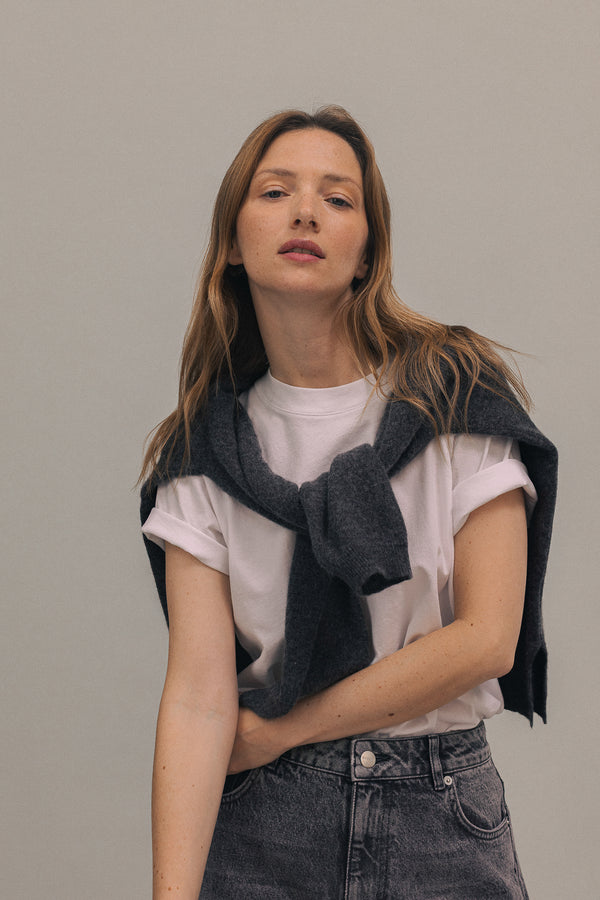 Pull Clotaire gris chiné foncé