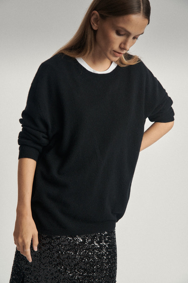 Pull oversize noir Clotaire 1