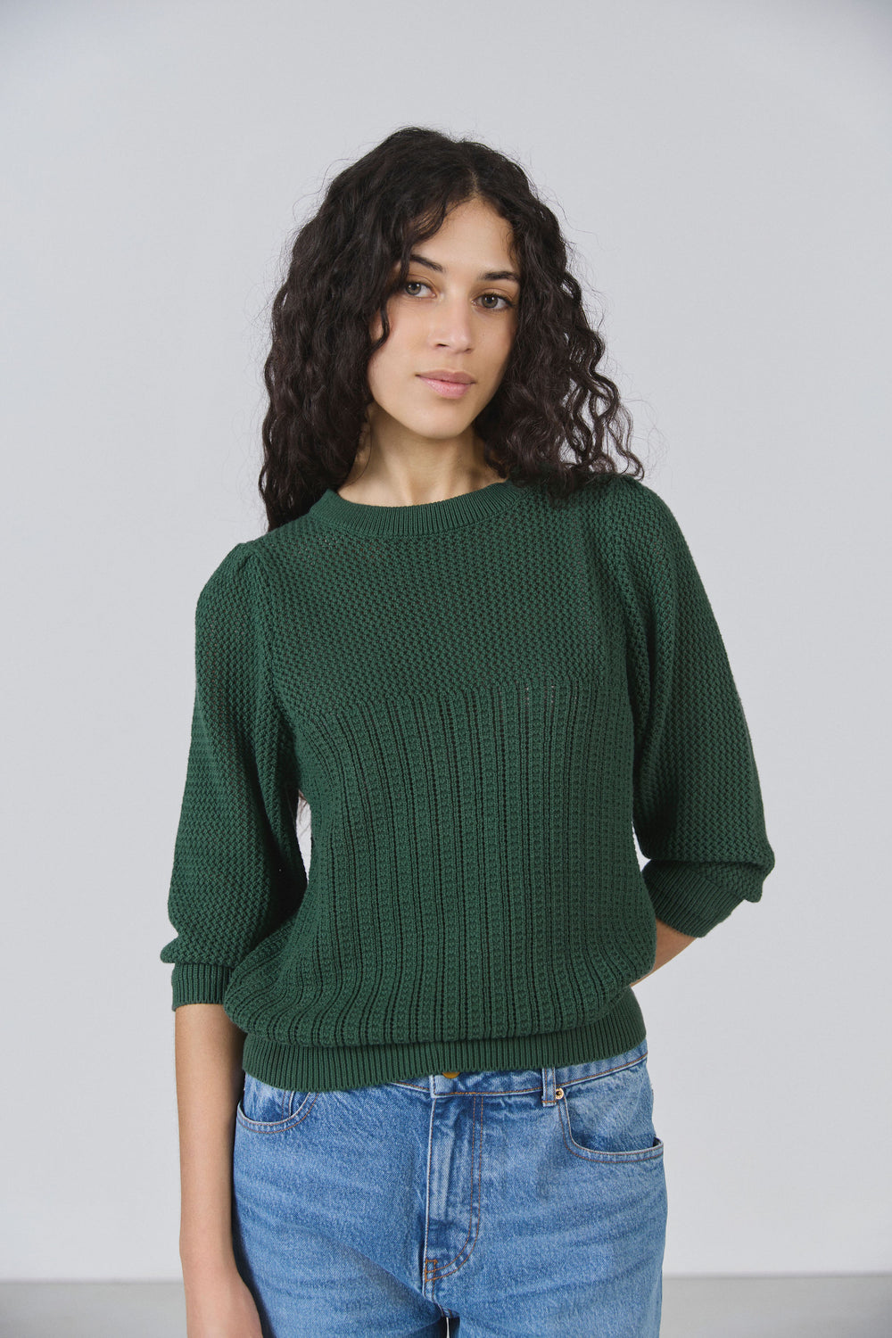 Pull manches courtes Gloria vert 1