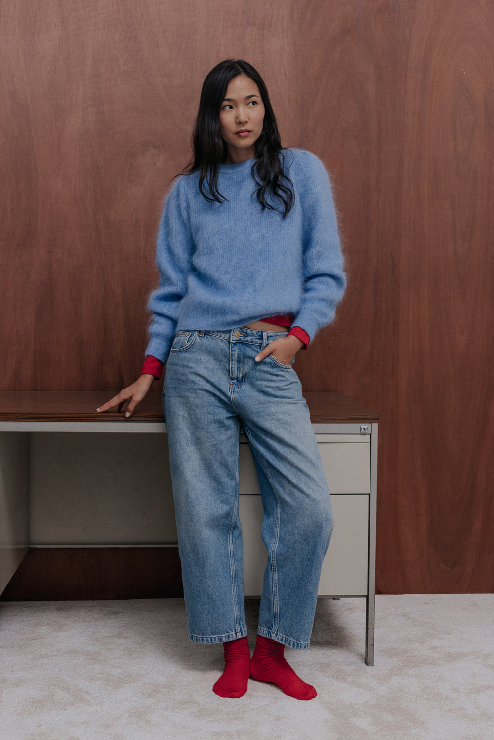 Pull Oslo bleu ciel