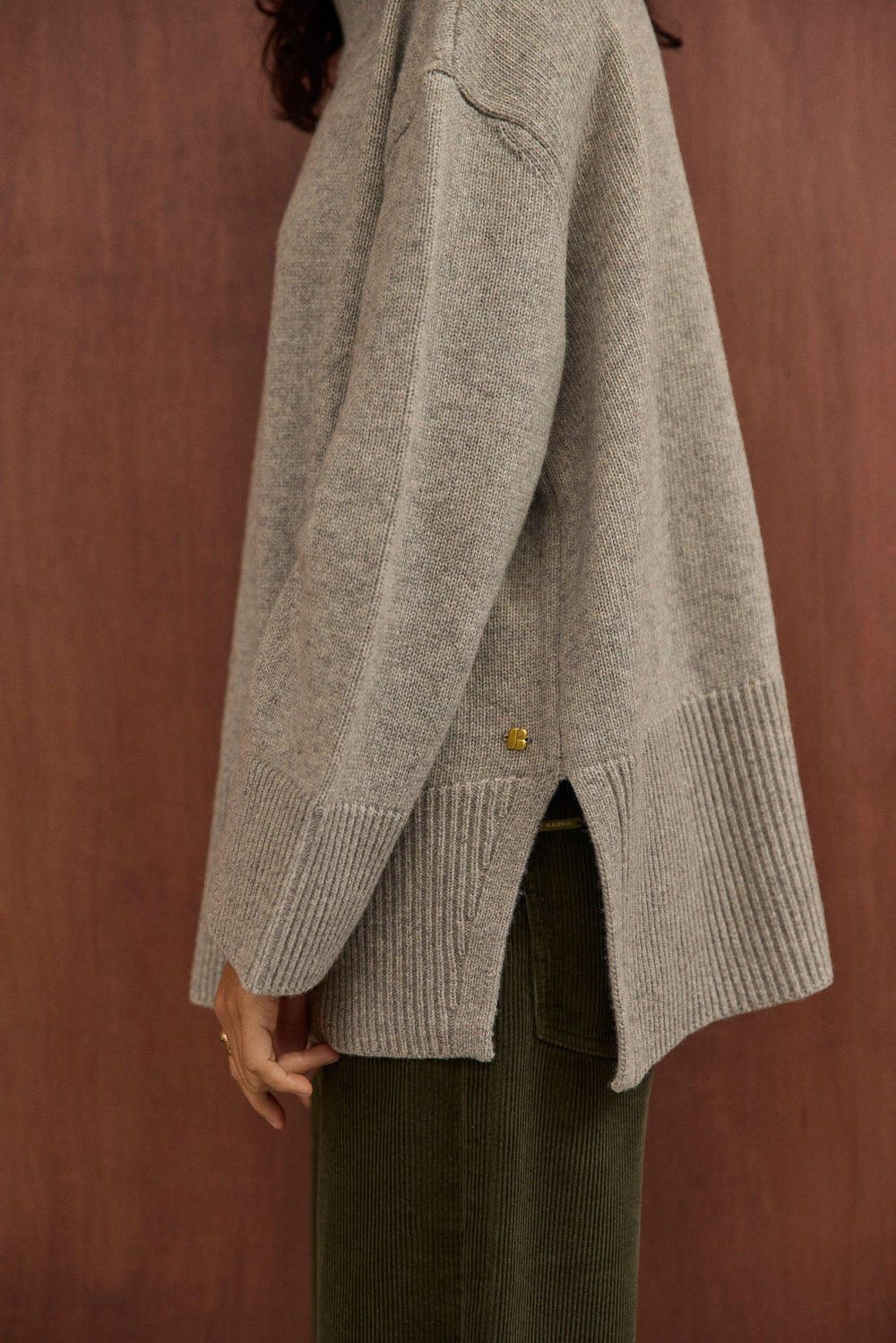 Pull Rosalia gris chiné clair