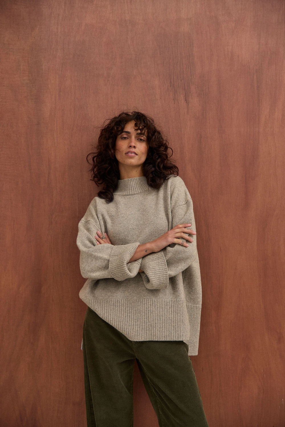 Pull Rosalia gris chiné clair