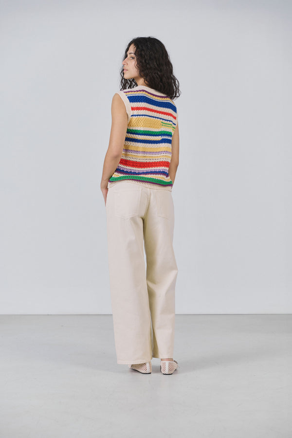 Pull sans manches Elma multicolore 2