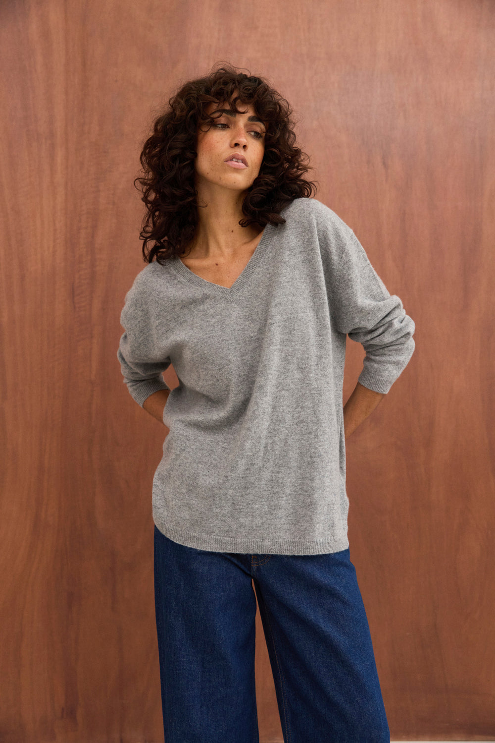 Pull Sixtine gris chiné clair