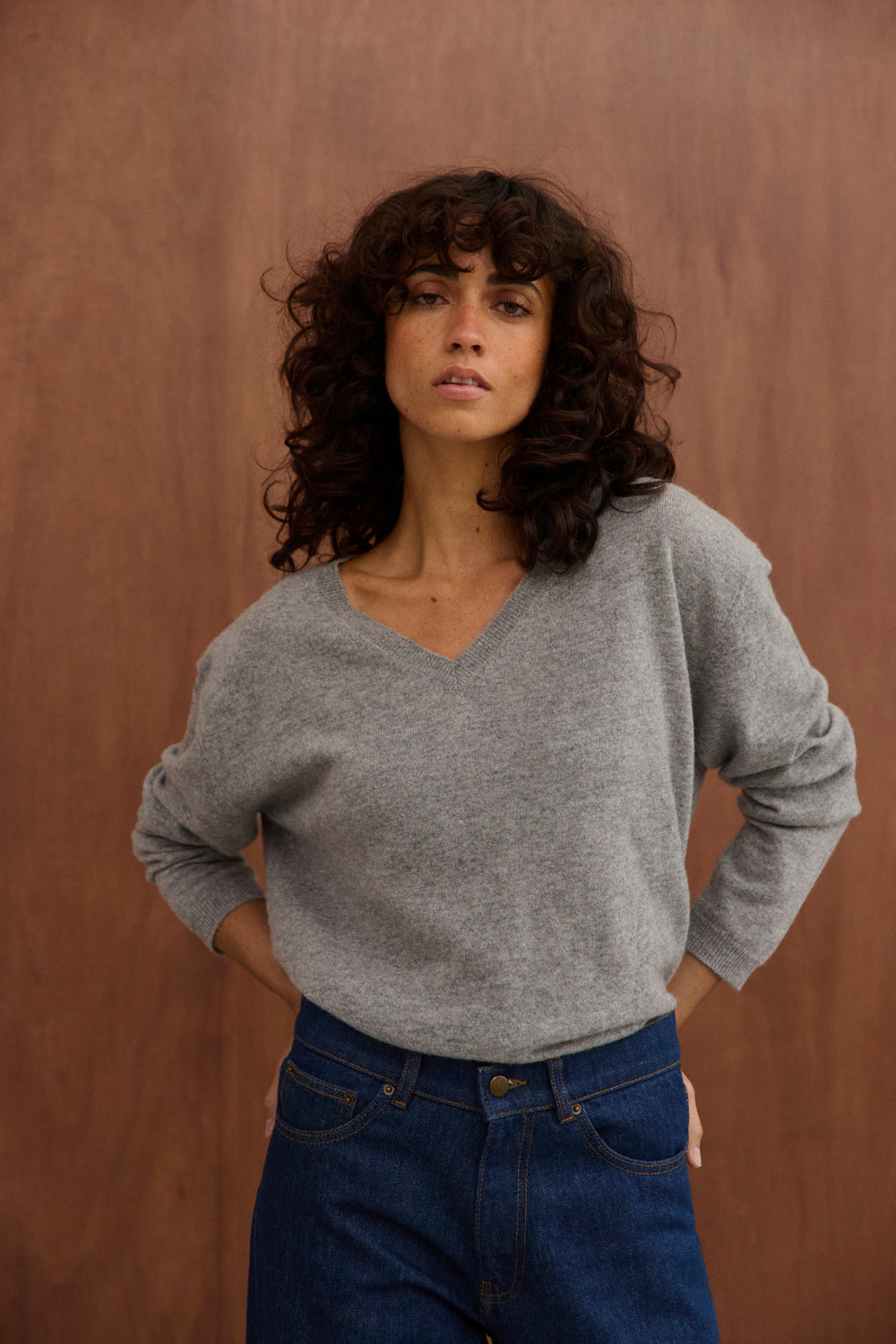 Pull Sixtine gris chiné clair