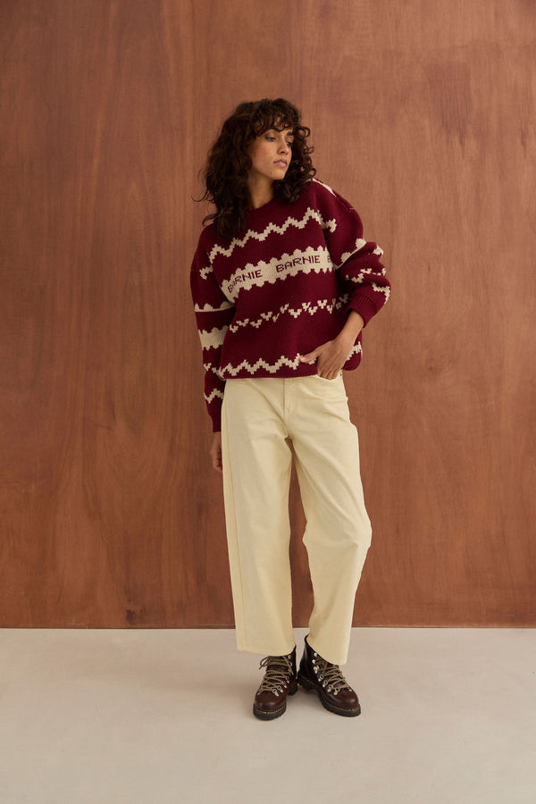 Pull Solène bordeaux