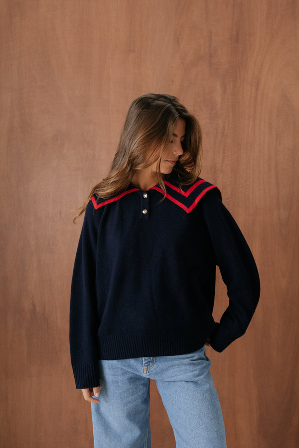 Pull Théo marine