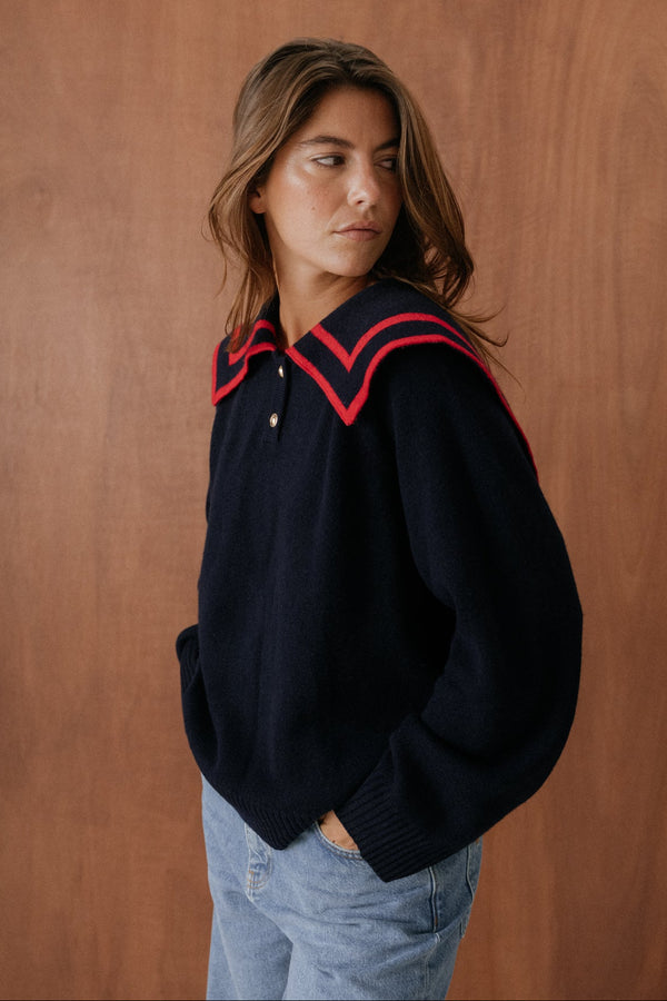 Pull Théo marine