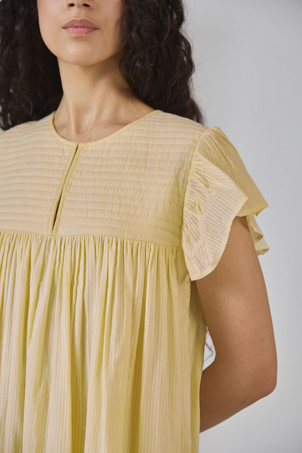 Robe Mona jaune pâle