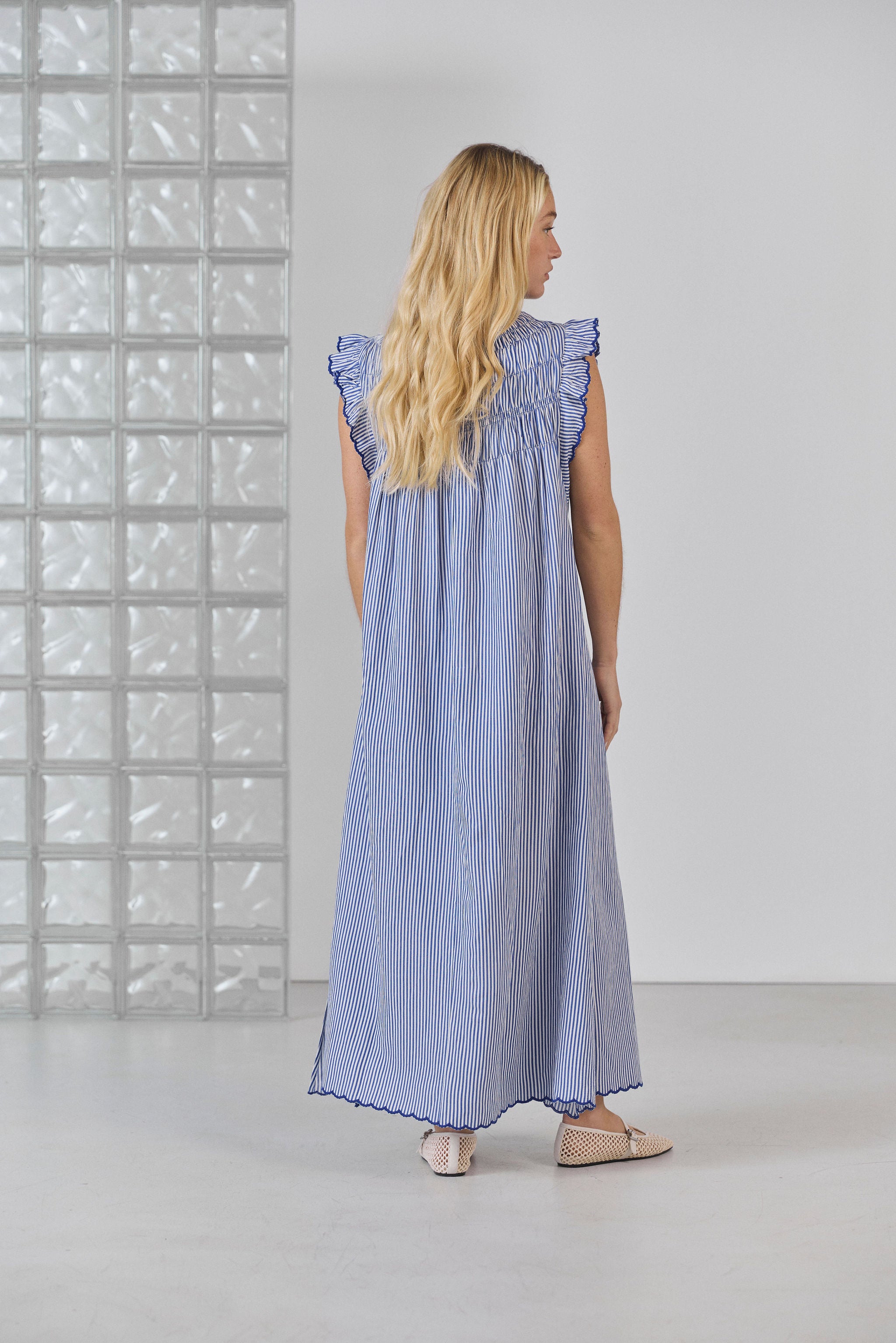 Robe Nila rayures bleues