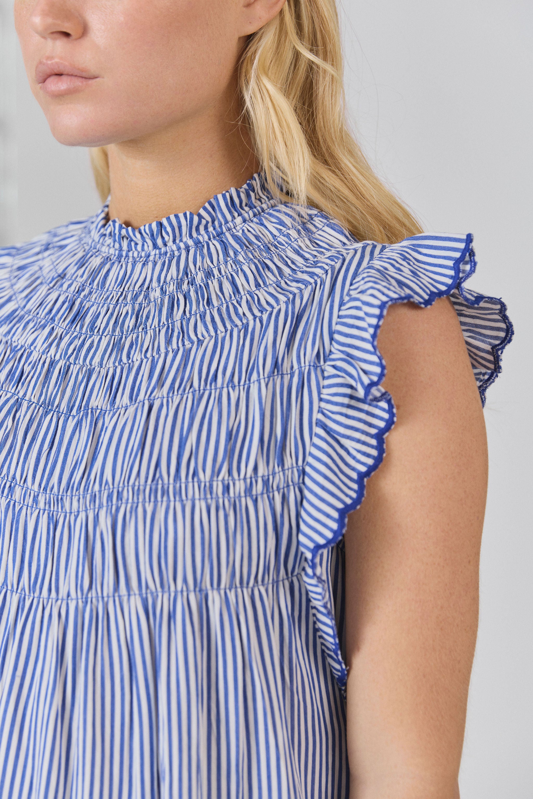 Robe Nila rayures bleues