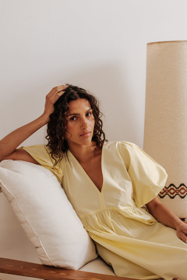 Robe Eléonore yellow butter