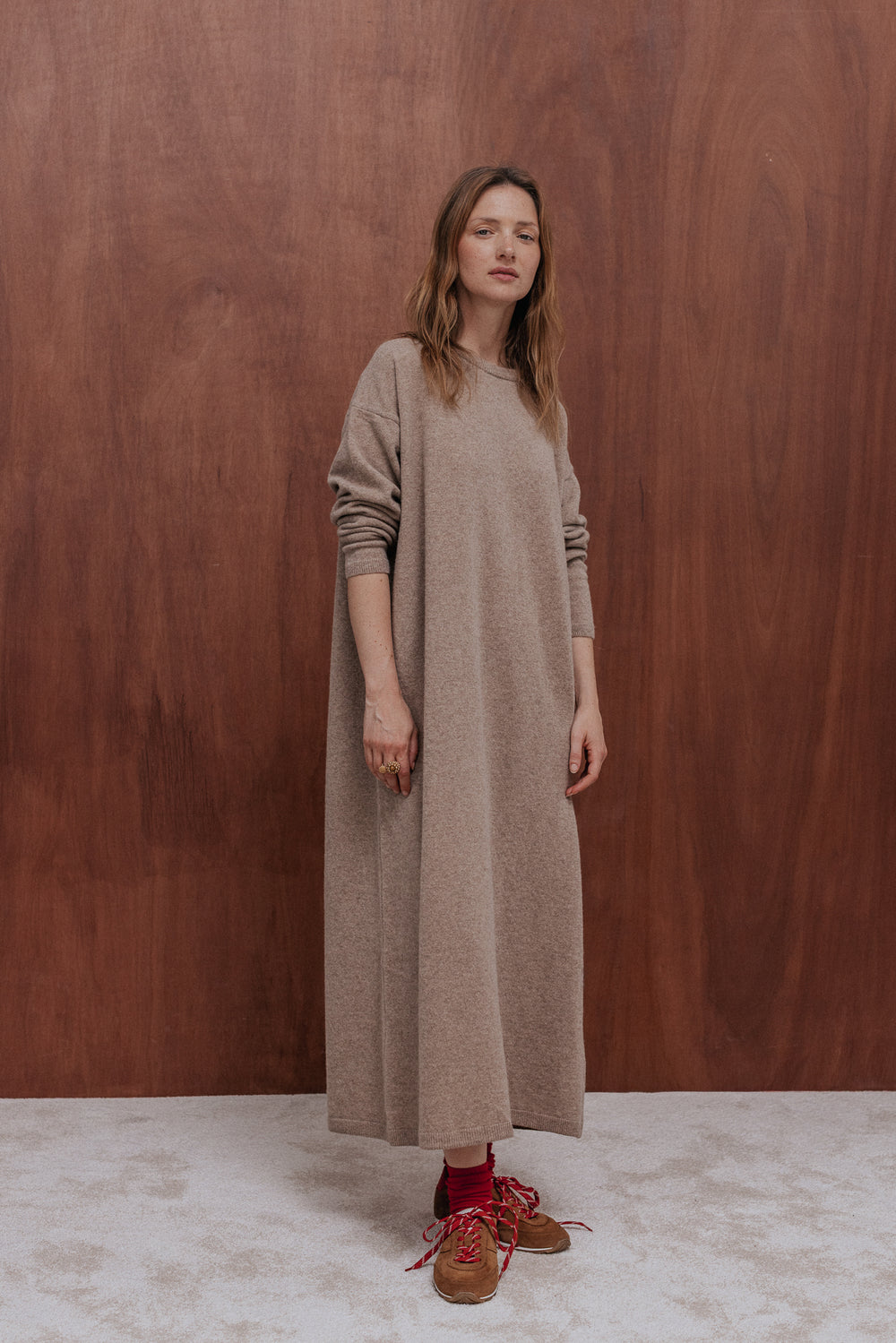 Robe Gally beige chiné