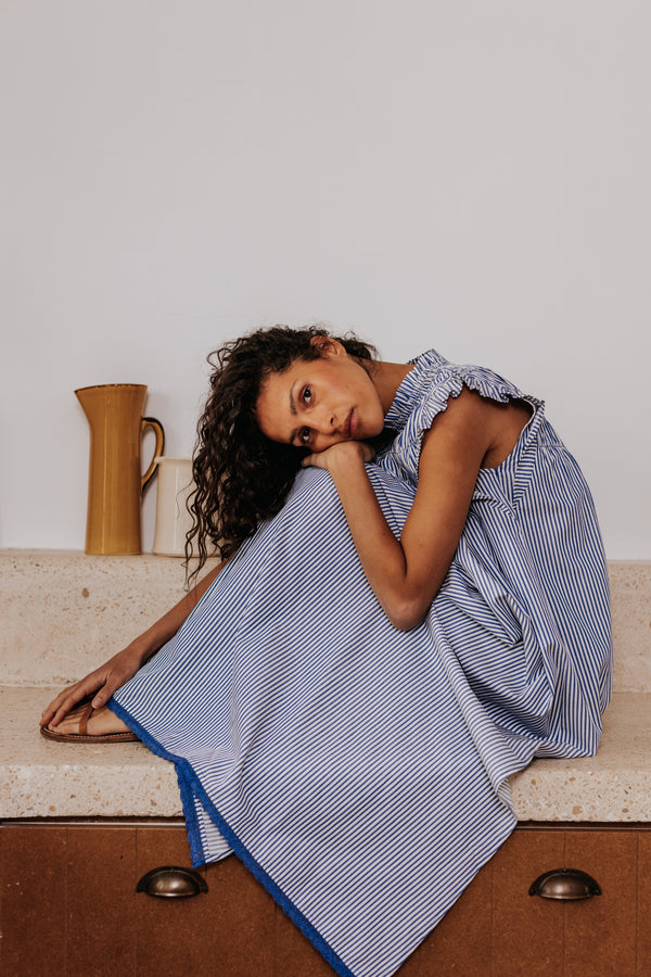 Nila dress blue stripes