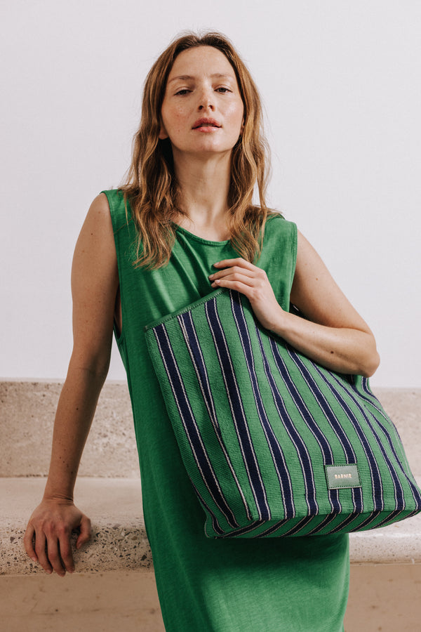 Sac Lali rayures vertes