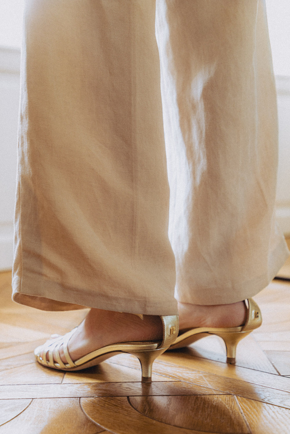 Louise gold sandals