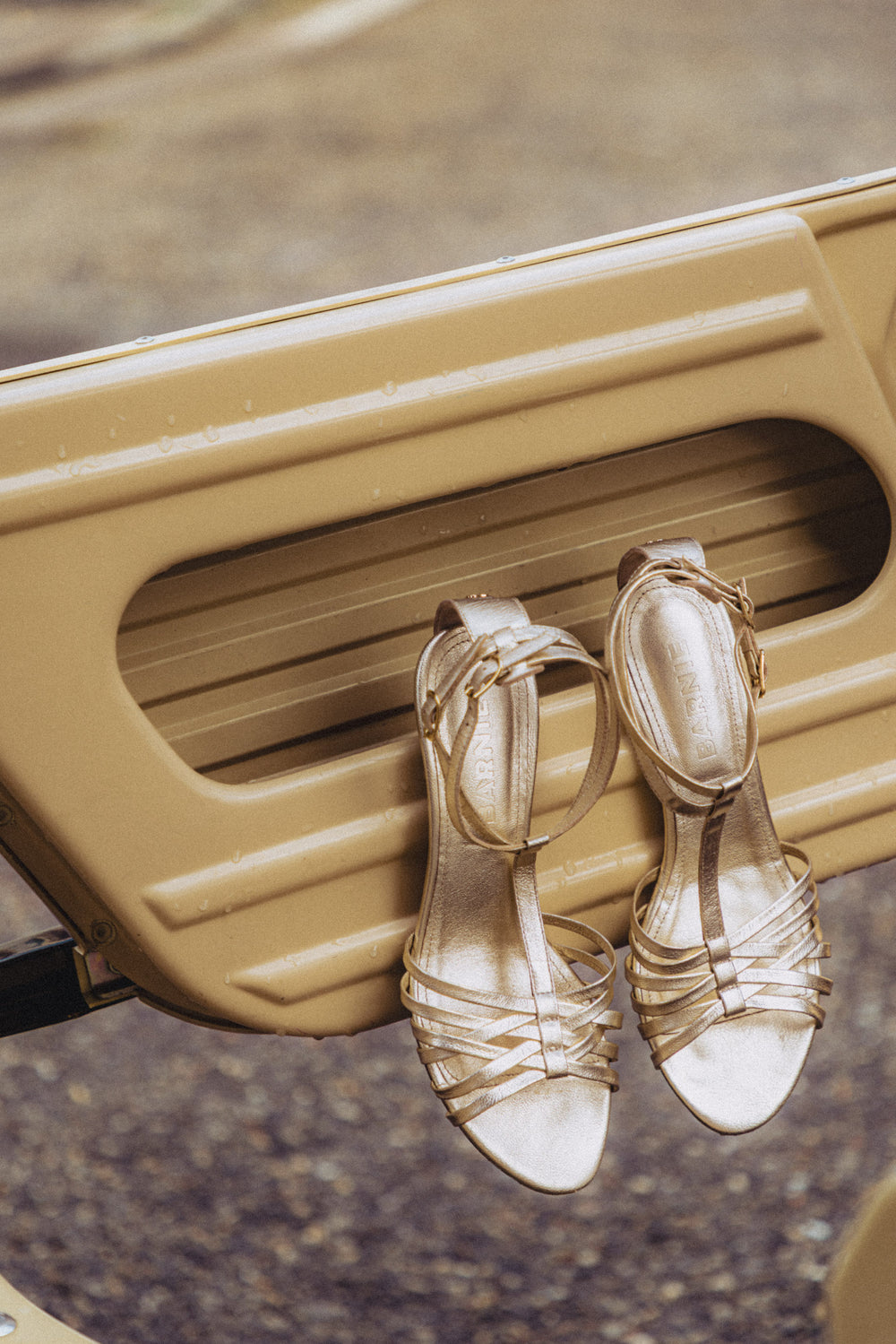Louise gold sandals