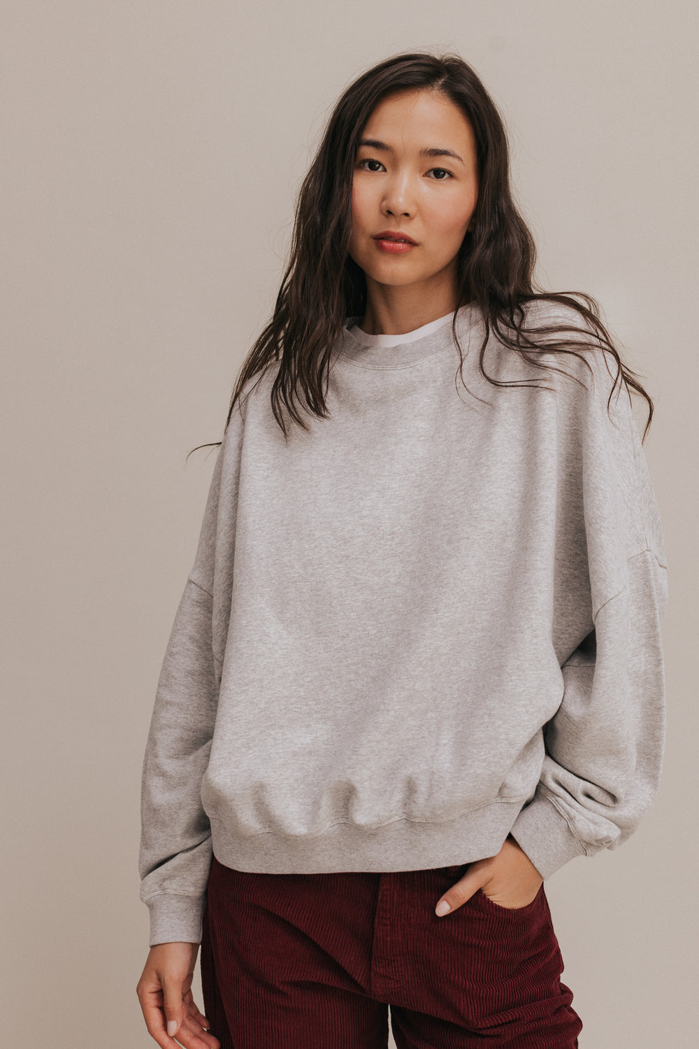 Auguste grey marl sweatshirt