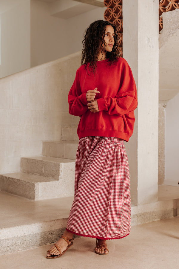 Auguste red sweatshirt