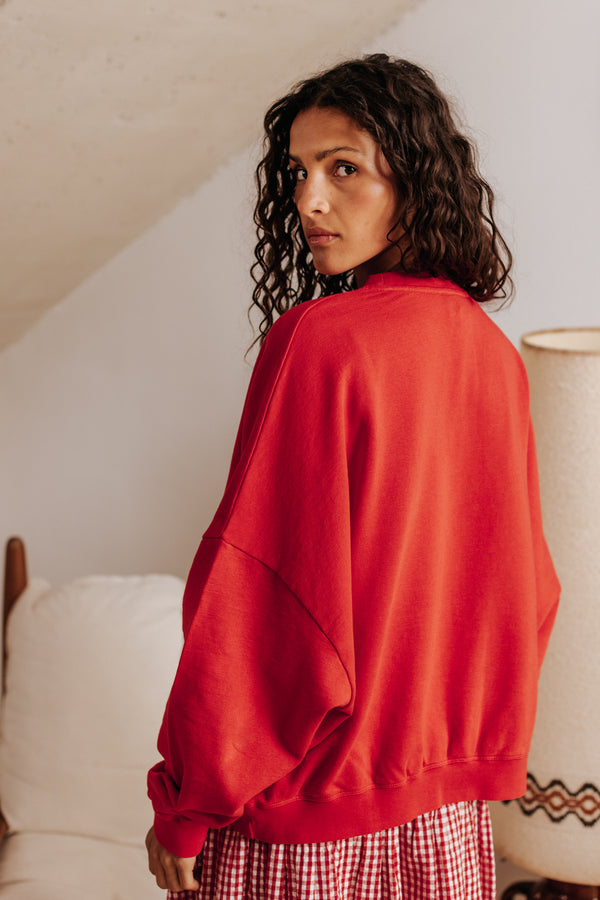 Auguste red sweatshirt