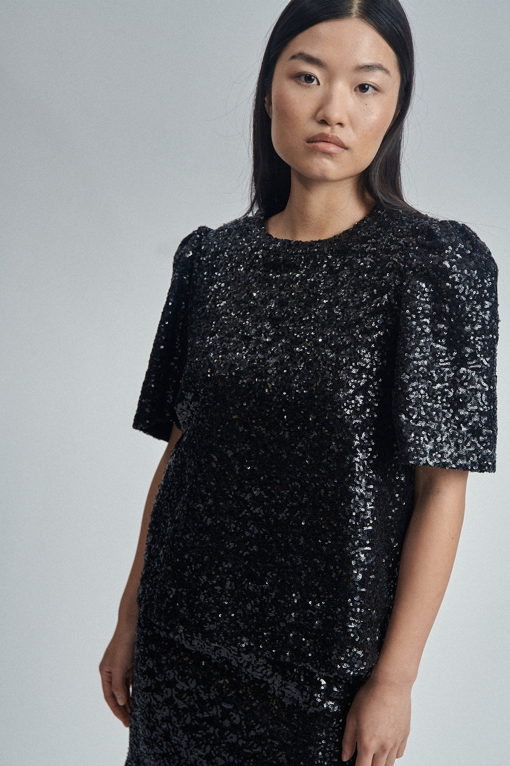 Top en sequins noir Maureen 1