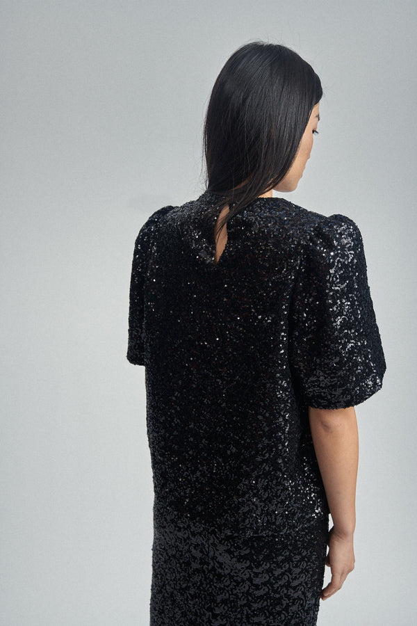 Top en sequins noir Maureen 3