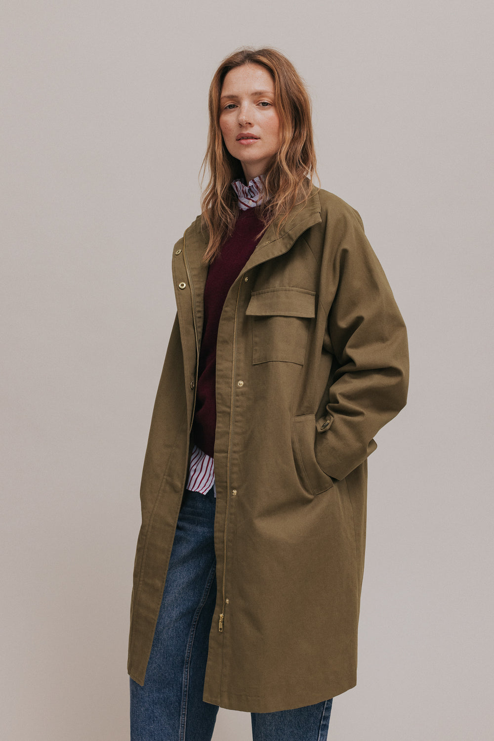 Trench Isaé kaki