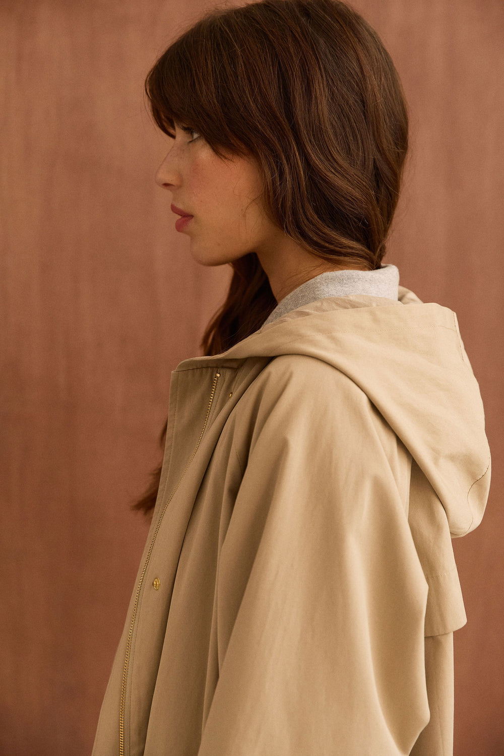 Trench à capuche June beige