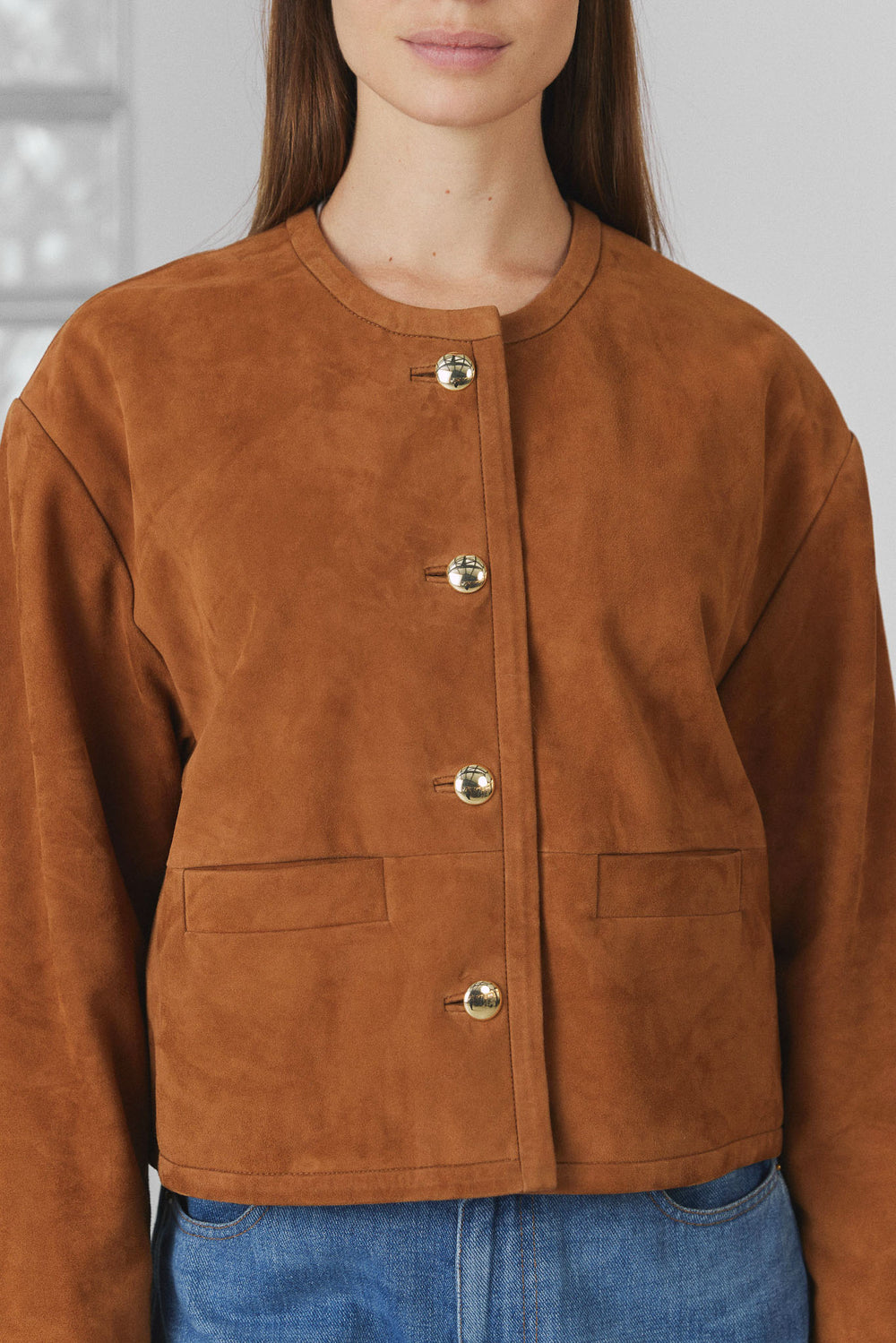 Veste en daim camel Harry 1