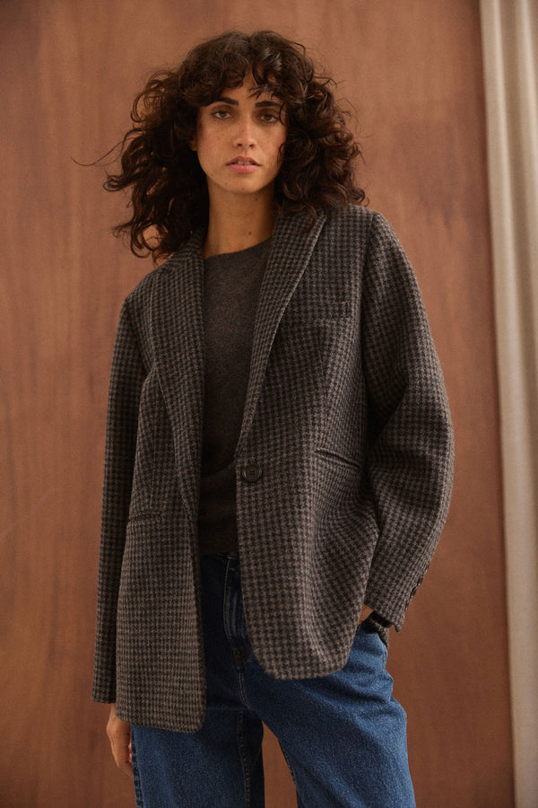 Veste blazer Jill pied de poule