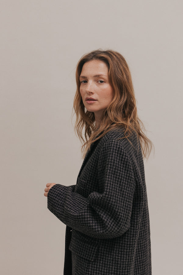 Veste blazer Jill pied de poule gris