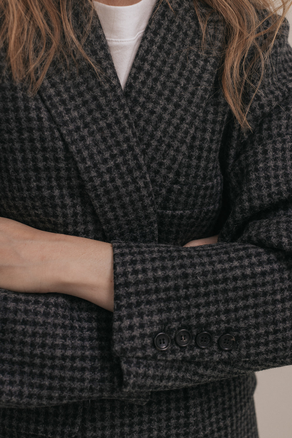 Jill grey houndstooth blazer jacket