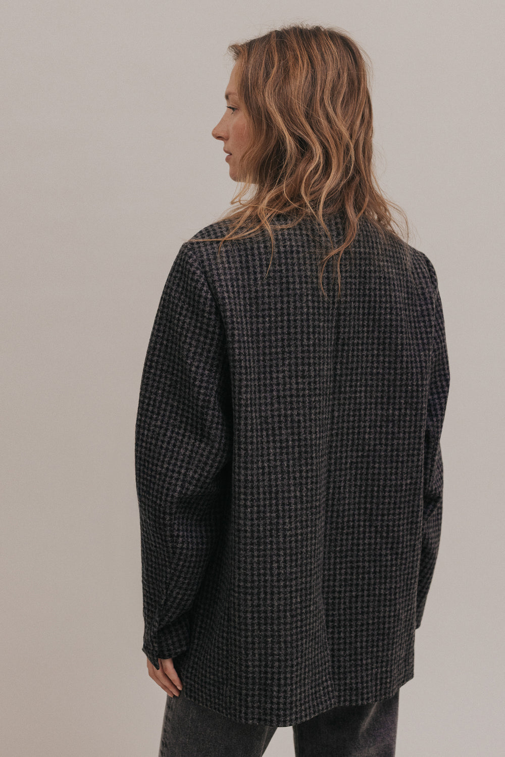 Jill grey houndstooth blazer jacket