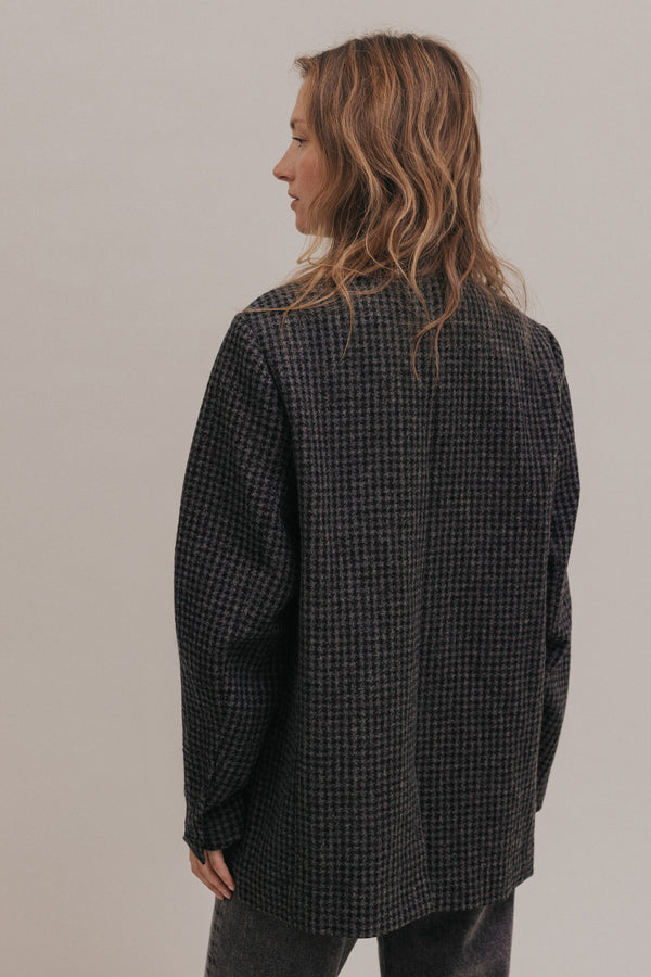 Veste blazer Jill pied de poule gris