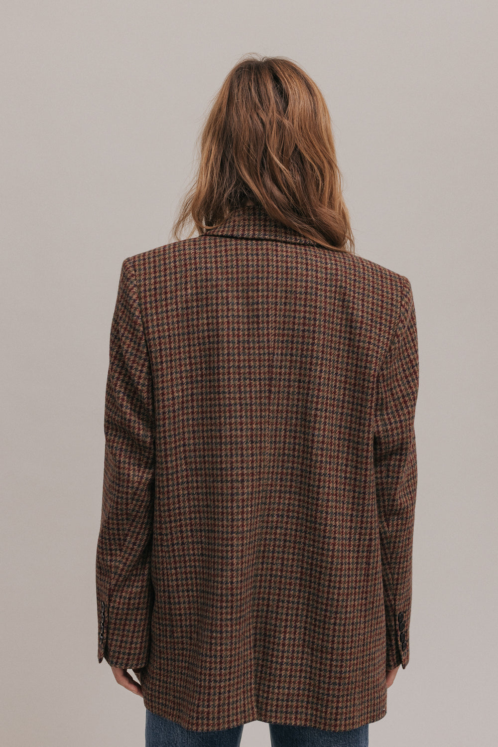 Veste blazer Jill pied de poule marron