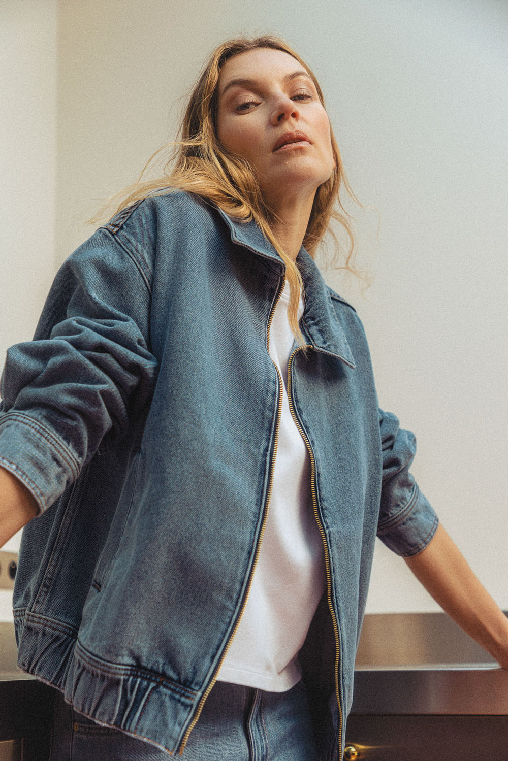 Léona medium blue jacket