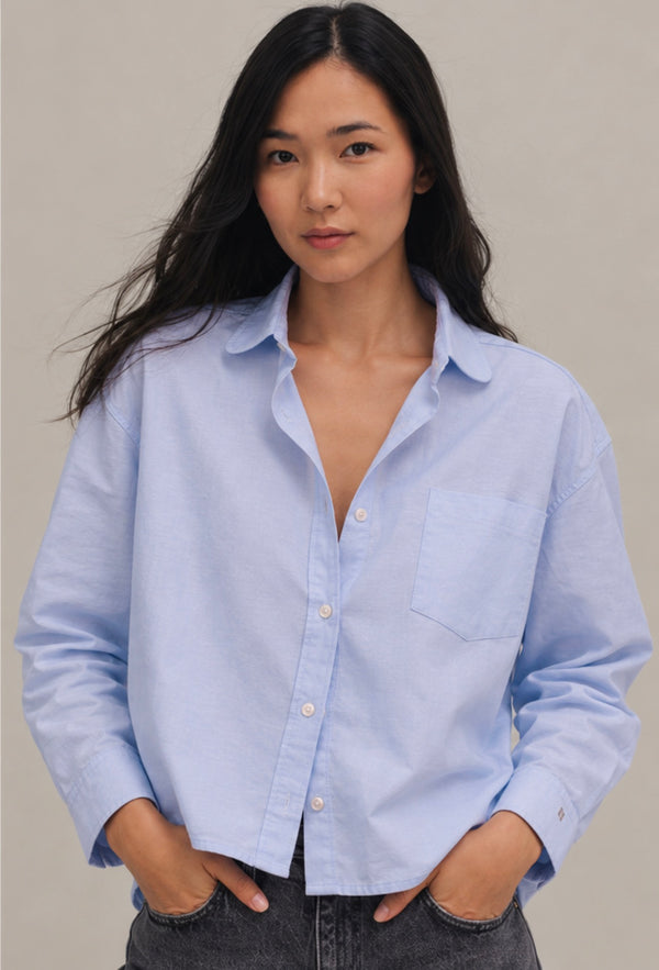 Chemise Isla oxford bleu