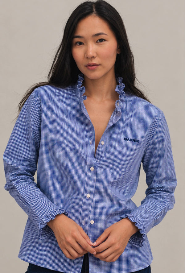 Chemise Jasmine vichy bleu