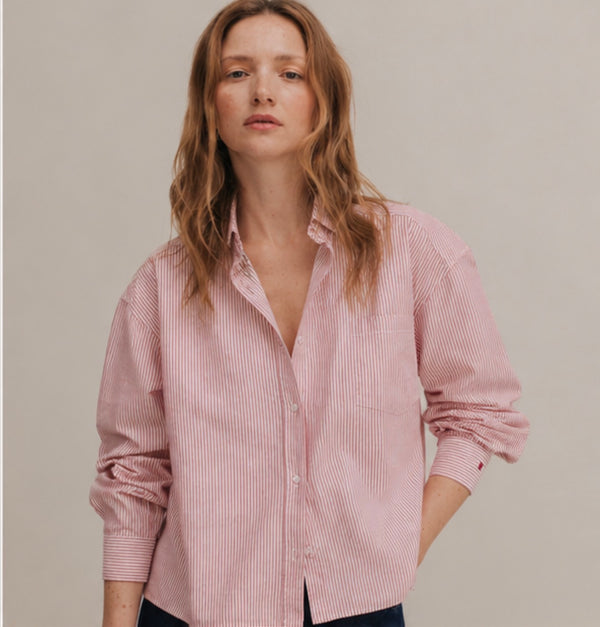 Chemise Isla rayures rouges
