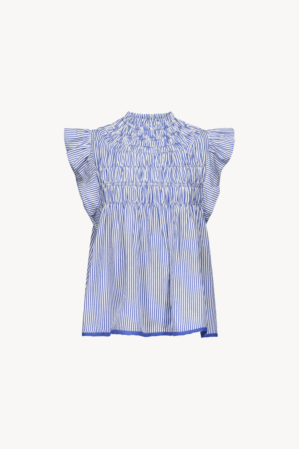 Blouse Rose rayures bleues