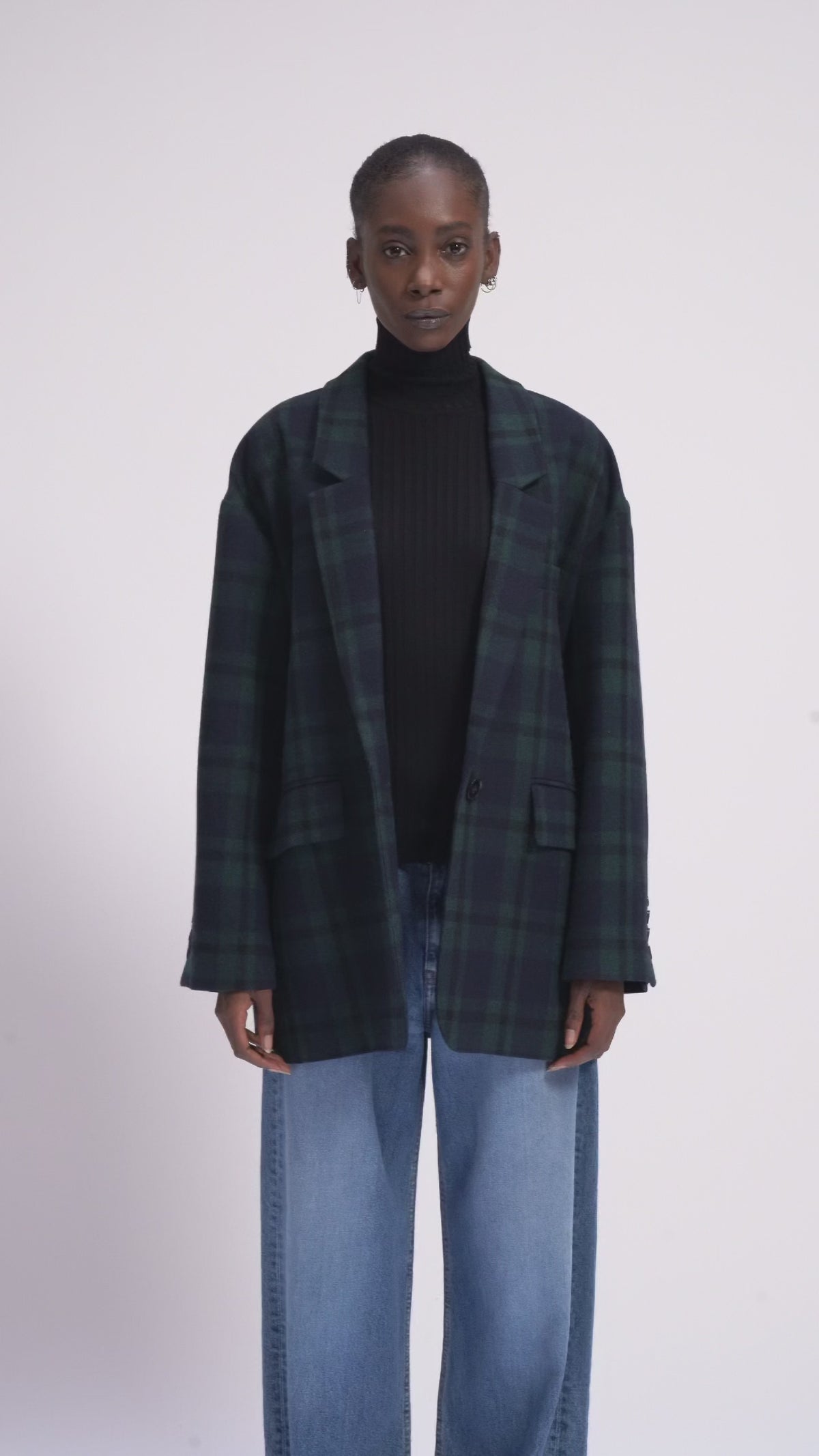 Veste tartan marine Angie 6