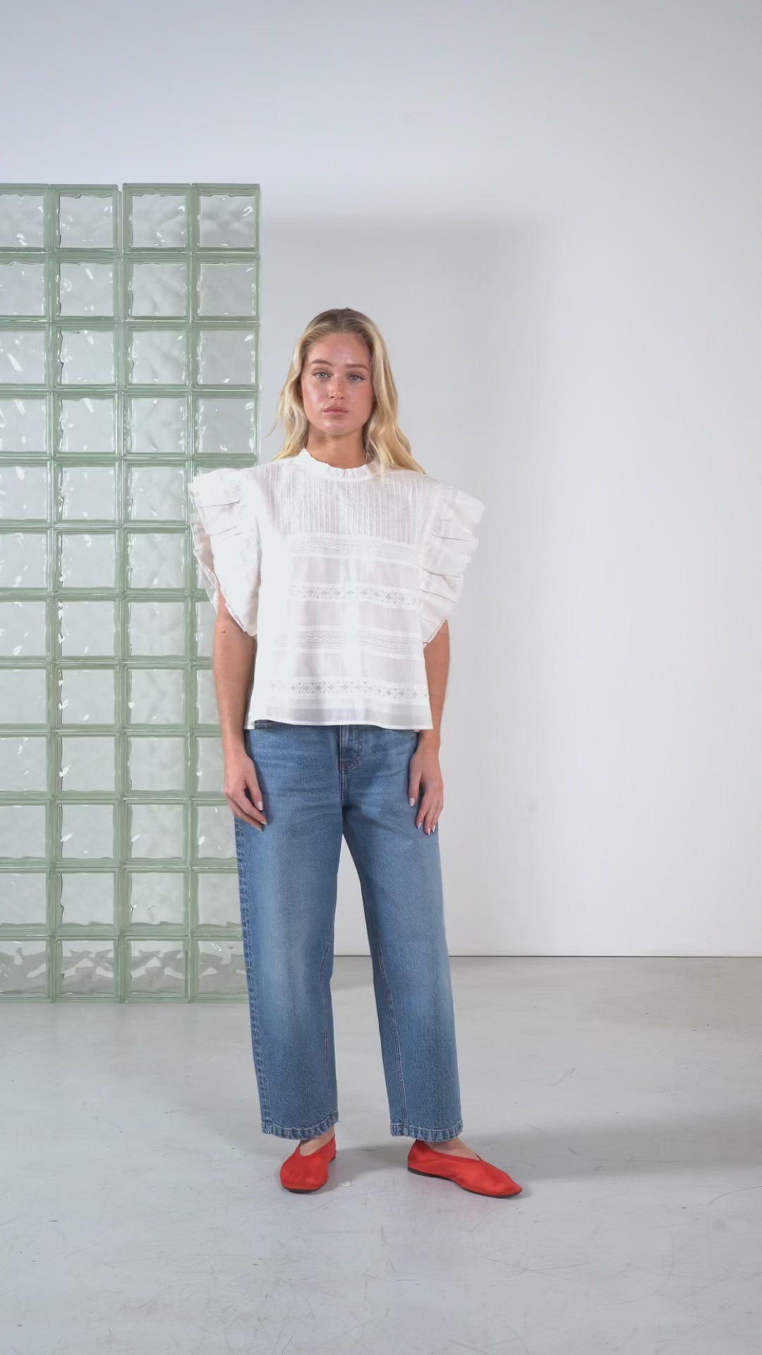 Vidéo Blouse Thelma blanche